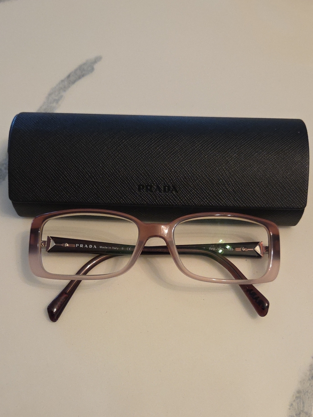Prada Women’s Rectangular Optical Glasses - Pink Fade